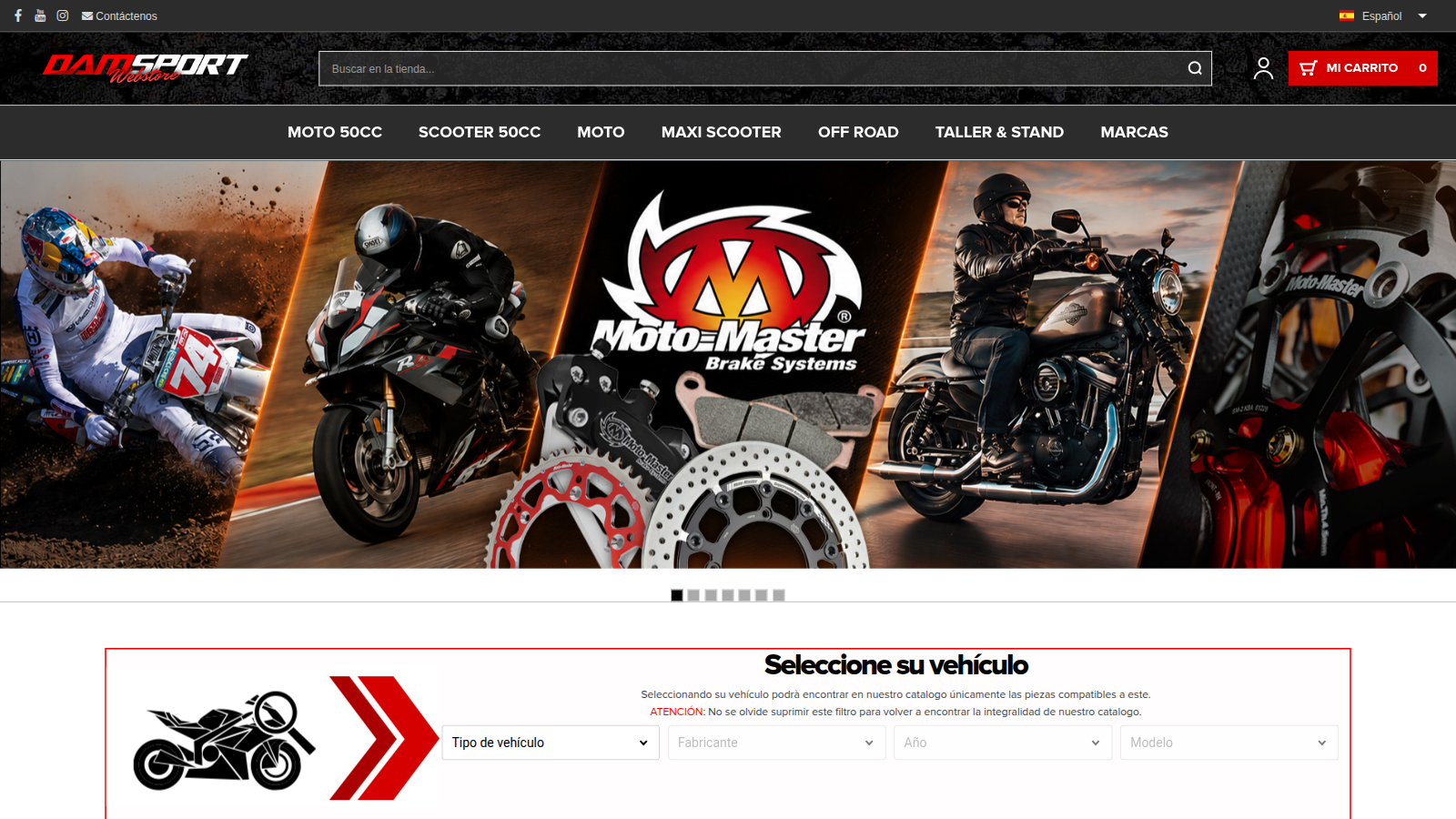Vista previa del sitio web Dam-Sport