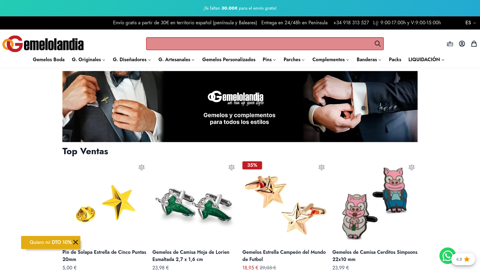 Vista previa del sitio web Gemelolandia